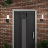 Lampada da Parete Esterna 2 pcs Nero 15 x 7,5 x 33 cm