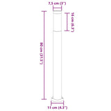 Lampioni a palo 3 pz 80 cm Acciaio Inox IP44