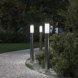 Lampioni a dissuasore con sensore 3 pz 80 cm Acciaio Inox IP44