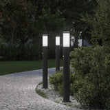 Lampioni a dissuasore con sensore 3 pz 80 cm Acciaio Inox IP44