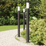 Lampioni a paletto con sensore 3 pz 110 cm Acciaio Inox IP44