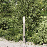 Lampada a paletto con presa elettrica 80 cm Acciaio Inox IP44