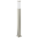 Lampada a paletto con presa elettrica 80 cm Acciaio Inox IP44