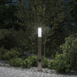 Lampada a paletto con presa elettrica 80 cm Acciaio Inox IP44
