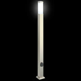 Lampioni a colonnina con presa elettrica 3 pz 110 cm Acciaio Inox IP44