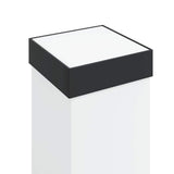 Lampioni a palo con presa elettrica 3 pz 50 cm Nero IP44