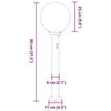 Lampioni a dissuasore con sensore 3 pz 80 cm Acciaio Inox IP44