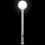 Lampioni a colonnina con presa elettrica 3 pz 120 cm Acciaio Inox IP44