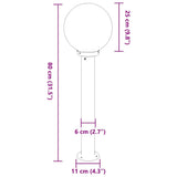 Lampada a paletto 80 cm Nera IP44
