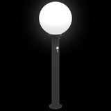Lampioni a paletto con sensore 3 pz 80 cm neri IP44