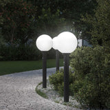 Lampioni a paletto con sensore 3 pz 80 cm neri IP44