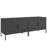 Mobili TV 2pz Neri 68x39x50,5 cm in Acciaio