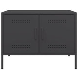 Mobili TV 2pz Neri 68x39x50,5 cm in Acciaio