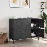 Credenza Nera 100,5x39x79 cm in Acciaio