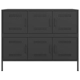 Credenza Nera 100,5x39x79 cm in Acciaio
