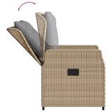 Set da Bistrò 3 pz con Cuscini Beige in Polyrattan