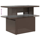 Set Divani da Giardino 9 pz con Cuscini Marrone in Polyrattan