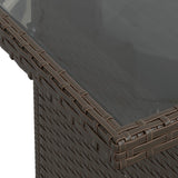 Set Divani da Giardino 9 pz con Cuscini Marrone in Polyrattan