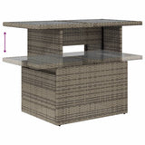 Set Divani da Giardino 11 pz con Cuscini Grigio in Polyrattan
