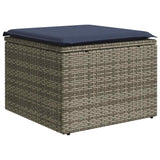 Set Divani da Giardino 8 pz con Cuscini Grigio in Polyrattan