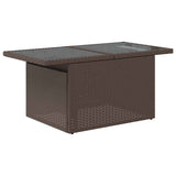 Set Divani da Giardino 9 pz con Cuscini Marrone in Polyrattan
