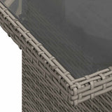 Set Divani da Giardino 10 pz con Cuscini Grigio in Polyrattan