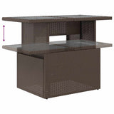 Set Divani da Giardino 10 pz con Cuscini Marrone in Polyrattan
