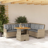 Set Divani da Giardino 2 pz con Cuscini Beige in Polyrattan