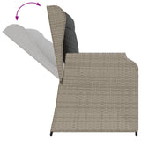 Set Divani da Giardino 5pz con Cuscini Polyrattan Grigio Chiaro