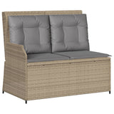 Set Divani da Giardino 6 pz con Cuscini in Polyrattan Beige