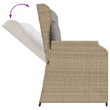 Set Divani da Giardino 6 pz con Cuscini in Polyrattan Beige