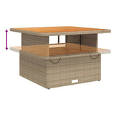 Set Divani da Giardino 6 pz con Cuscini in Polyrattan Beige