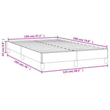 Giroletto senza Materasso Grigio Scuro 120x190 cm in Tessuto