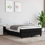 Giroletto a Molle con Materasso Nero 120x190 cm in Tessuto