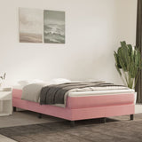 Giroletto a Molle con Materasso Rosa 120x190 cm in Velluto