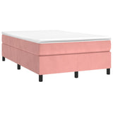 Giroletto a Molle con Materasso Rosa 120x190 cm in Velluto