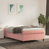 Giroletto a Molle con Materasso Rosa 120x190 cm in Velluto