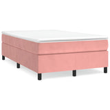 Giroletto a Molle con Materasso Rosa 120x190 cm in Velluto