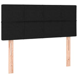 Giroletto a Molle con Materasso Nero 120x190 cm in Tessuto