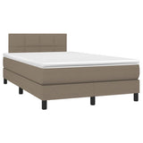 Giroletto a Molle con Materasso Tortora 120x190 cm in Tessuto