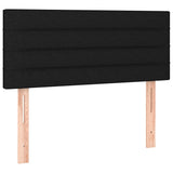Giroletto a Molle con Materasso Nero 120x190 cm in Tessuto