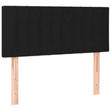 Giroletto a Molle con Materasso Nero 120x190 cm in Tessuto