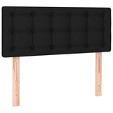Giroletto a Molle con Materasso Nero 120x190 cm in Tessuto
