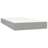 Giroletto a Molle con Materasso Grigio Chiaro 120x190cm Tessuto