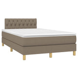 Giroletto a Molle con Materasso Tortora 120x190 cm in Tessuto