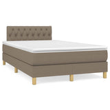 Giroletto a Molle con Materasso Tortora 120x190 cm in Tessuto