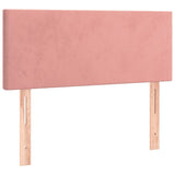 Giroletto a Molle con Materasso Rosa 120x190 cm in Velluto