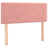 Giroletto a Molle con Materasso Rosa 120x190 cm in Velluto