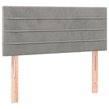 Giroletto a Molle con Materasso Grigio Chiaro 120x190cm Velluto
