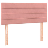 Giroletto a Molle con Materasso Rosa 120x190 cm in Velluto